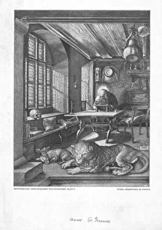 St Jerome Study Impressions: St Jerome in his study. Creator: Unknown