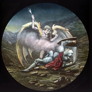 Lantern Slide Art Impressions: The Struggle, c1910. Creator: Unknown