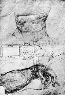 Renaissance Architecture Sketches Impressions: Studies for the ceiling of the Sistine Chapel, Rome, 1913. Artist: Michelangelo Caravaggio