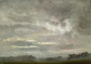 Romantic Era Landscapes Impressions: Study of Clouds over Fields, c1810-1850. Creator: Johan Christian Dahl