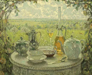 Spring Landscape Painting Impressions: Table, Spring