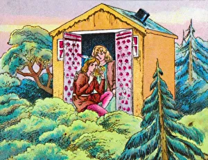 Coloured Lantern Slides Impressions: In the tree tops, c1905