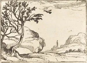 Colombe de Merle en Vol dans le Désert. Créateur : Jacques Callot.