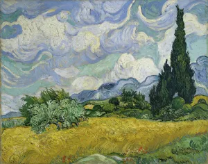 Impressions d'art à vendre: Champ de blé avec cyprès, 1889. Créateur : Vincent van Gogh.