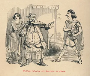 John Leech Engraving Impressions: William refusing his Daughter to Edwin, c1860, (c1860). Artist: John Leech