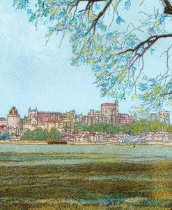 Berkshire Landmarks Impressions: Windsor Castle from the Thames, c1902