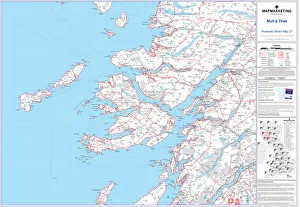 Images datées du 18 avril 2020: Carte de secteur postal feuille 27 Mull et Tiree