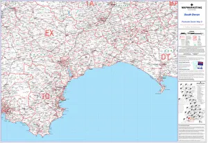 Carte de Secteur Postal Feuille 3 Sud Devon