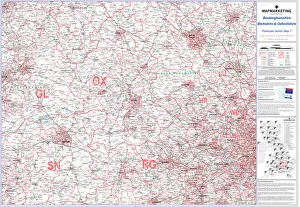 Images datées du 18 avril 2020: Plan de secteur postal feuille 7 Berkshire, Buckinghamshire et Oxfordshire.
