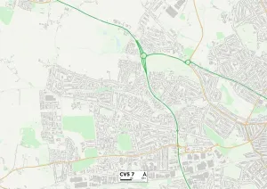 Coventry CV5 7 Carte