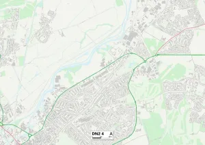 Impression encadrée : Doncaster DN2 4 Plan Impression encadrée : Doncaster DN2 4 Plan