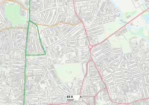 E - Londres E Impressions: Hackney E5 8 Carte