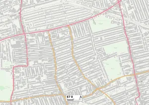 Impression encadrée : Newham E7 8 Carte