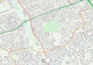 E - Londres E Impressions: Tower Hamlets E3 4 Carte