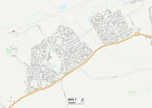 EX - Exeter Impressions: Devon de l'Est EX5 7 Carte.