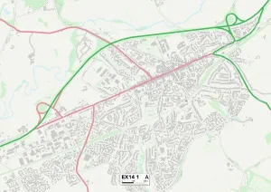 Exeter EX14 1 Carte