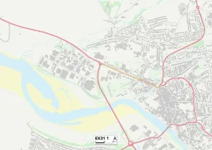Impression encadrée : Exeter EX31 1 Carte