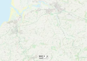 Impression encadrée : Exeter EX31 3 Carte