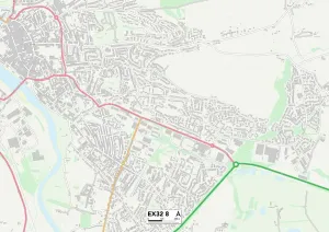 Impression encadrée : Exeter EX32 8 Carte