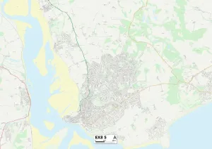 Impression encadrée : Exeter EX8 5 Carte