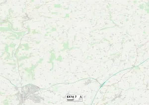 Impression encadrée : Mid Devon EX16 7 Carte