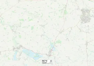 Impression encadrée : Cotswold GL7 3 Carte
