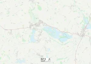 Cotswold GL7 4 Carte