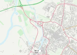 Impression encadrée : Gloucester GL1 2 Plan Impression encadrée : Gloucester GL1 2 Plan