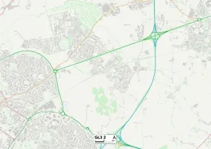 Impression encadrée : Gloucester GL3 2 Plan
