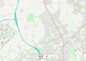 Oldham OL2 5 Carte