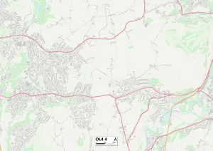 Impression encadrée : Oldham OL4 4 Carte Impression encadrée : Oldham OL4 4 Carte