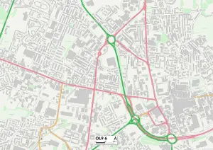 Oldham OL9 6 Carte