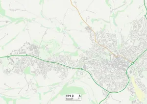 TR - Truro Impressions: Cornouailles TR1 3 Carte