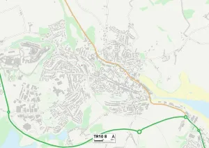 Cornouailles TR10 8 Carte
