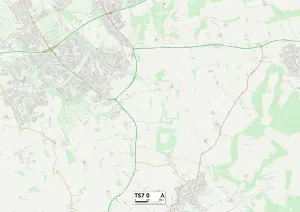 Impression encadrée : Middlesbrough TS7 0 Carte Impression encadrée : Middlesbrough TS7 0 Carte