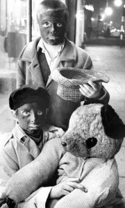 Vintage Fancy Dress Costumes Impressions: These two boys in fancy dress are asking for a Penny For The Guy to get money for
