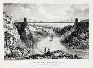Isambard Kingdom Brunel Impressions: Vue de la passerelle suspendue de Clifton.