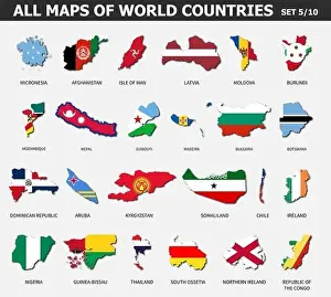 Tous les cartes des pays du monde et drapeaux.
