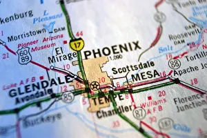 Carte de Phoenix en gros plan.