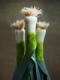Trois poireaux.