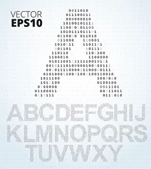 Lettre A-Z, alphabet à partir du code binaire.