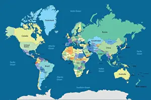 Images datées du 7 mai 2024: Carte du monde pays régions vecteur.