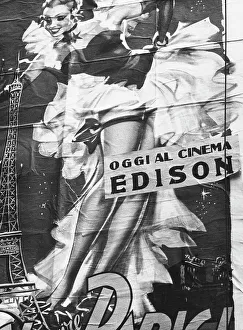 Affiche publicitaire pour le cinéma Edison.