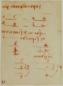 Appunti darithmétique ; feuillet du Codex Forster II, f.20v
