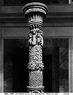 Christian Iconography Symbols Impressions: Candelabrum for the Easter candle