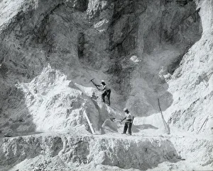 Raw Material Extraction Process Impressions: In the cave