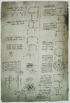 Leonardo Da Vinci Study Impressions: Study on balance instruments, weights and levers