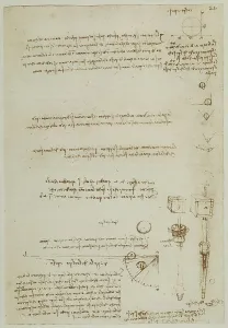 High Renaissance Drawing Impressions: Study on the movement of the objects: work of Leonardo da Vinci belonging to the Code A (2172)