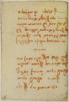 Leonardo Da Vinci Manuscripts Impressions: Various notes and reflections on physics
