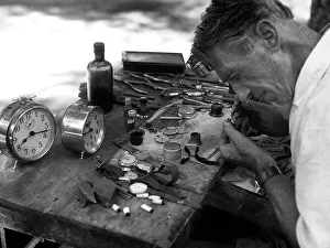 Time Measurement Tools Impressions: Watchmaker at work
